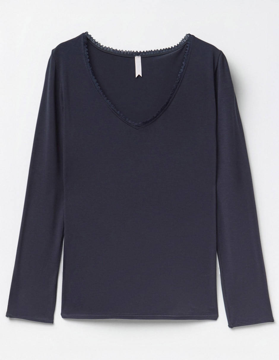 Camiseta Sfera cuello redondo manga larga